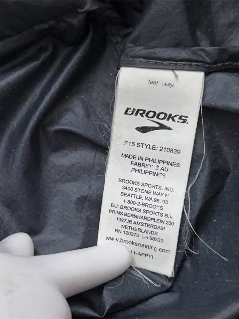 Brooks LSD Thermal Vest Mens Size XL Full-Zip Running Lightweight Nylon Gray - Picture 5 of 6